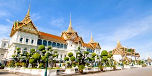 Chakri Maha Prasat Throne Hall is located in Royal Grand Palace, Bangkok